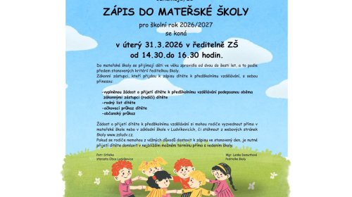 Zápis do mateřské školy